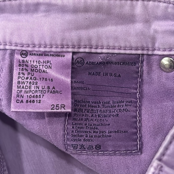 Adriano Goldschmied Women’s Purple Jeans Size 25 - Picture 7 of 7
